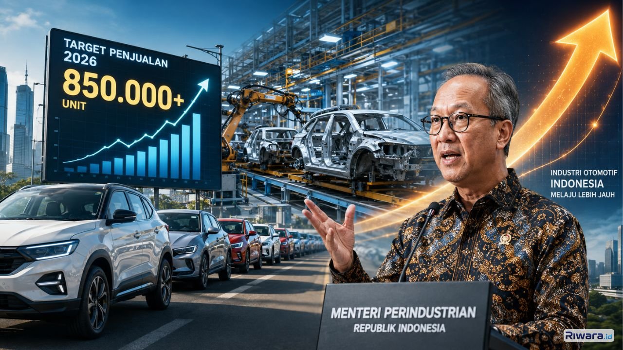 Menteri Perindustrian Agus Gumiwang Kartasasmita menyampaikan optimisme target penjualan mobil nasional 850 ribu unit pada 2026 akan terlampaui didukung pertumbuhan penjualan kendaraan meningkatnya adopsi kendaraan elektrifikasi